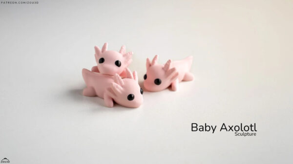 Baby Axolotl Sculpture